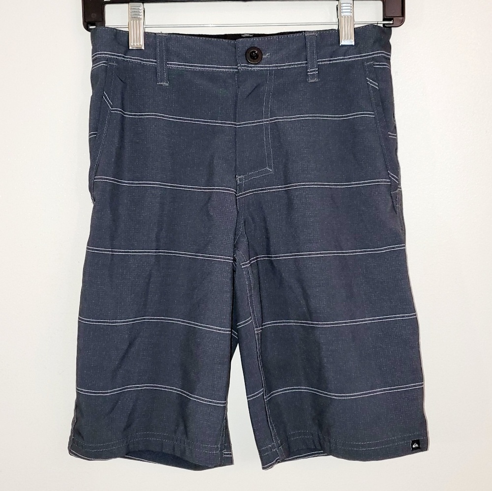 Quiksilver board shorts blue striped adjustable wa